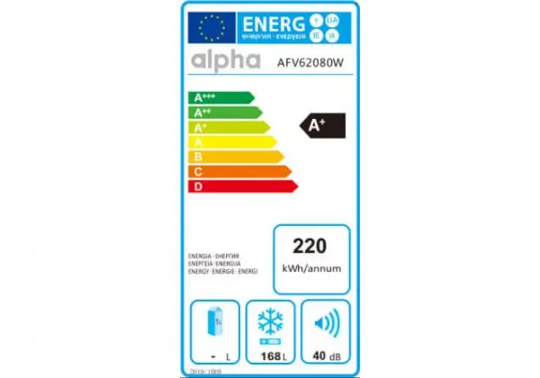 ALPHA Vertikalni zamrzivač AFV62080W (Bela)