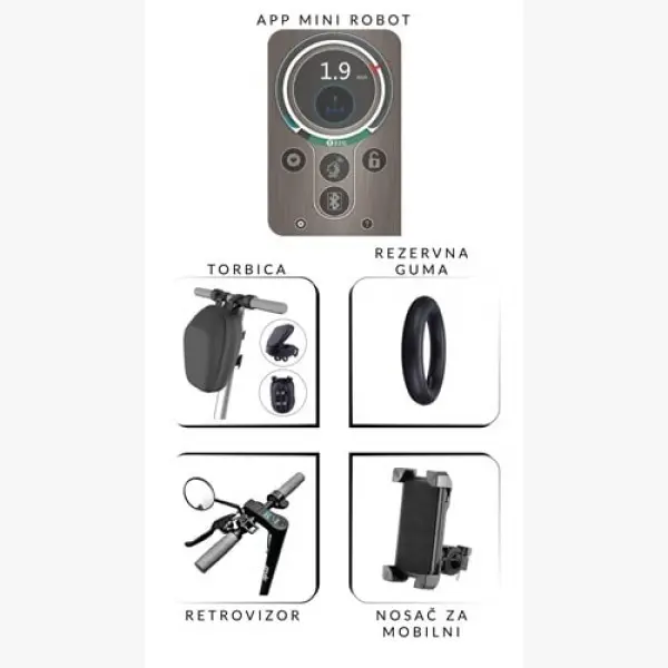 RING Električni trotinet RX1 + SET 2 (Crna)
