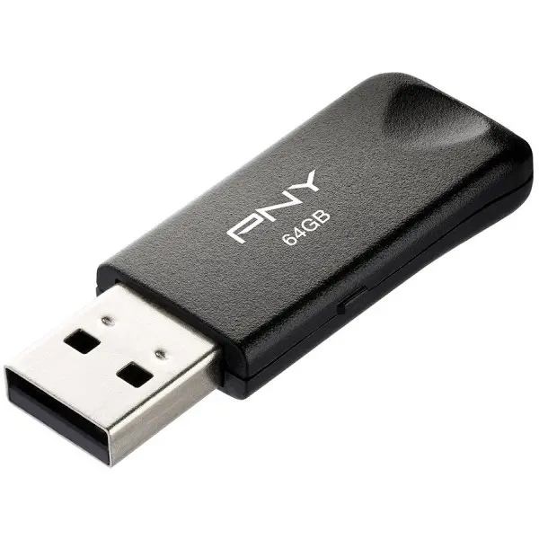 PNY 64GB ATTCLA USB 2.0 BLKTRNBLK ( FD64GATTCKTRK-EF ) 