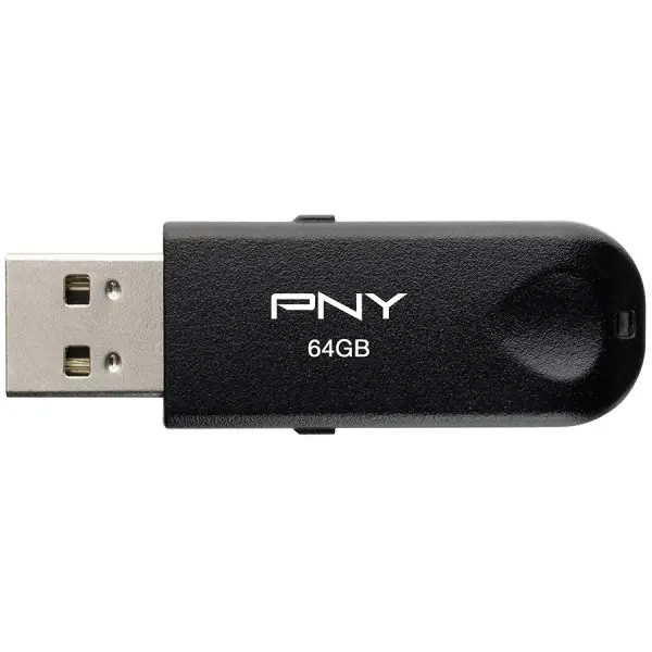 PNY 64GB ATTCLA USB 2.0 BLKTRNBLK ( FD64GATTCKTRK-EF ) 