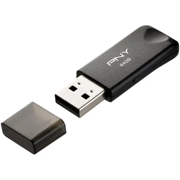 PNY 64GB ATTCLA USB 2.0 BLKTRNBLK ( FD64GATTCKTRK-EF ) 