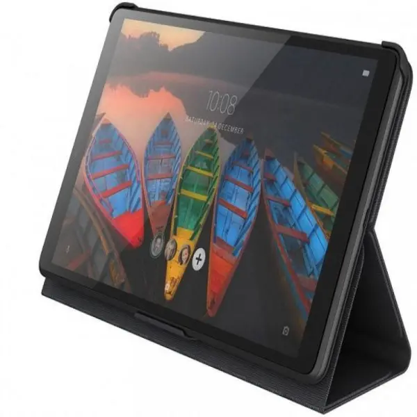 Tab M8 (TB-8505), Folio Case (2 stand postitions) + Anti-Scratch Protective Film BLACK ( ZG38C02863 ) 