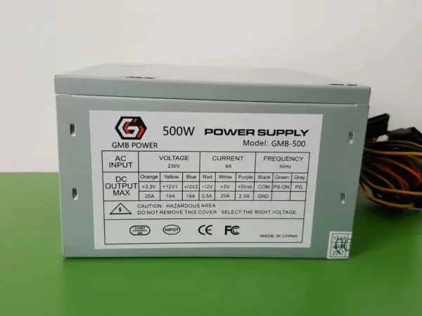 GMB-500-8 bez kutije ** Gembird napajanje 500W 8cm FAN, 20+4pin, 4pin 12V, 2xSATA 2xIDE 4-pin, (770)
