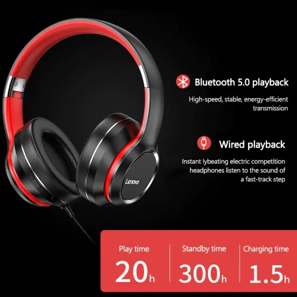 Lenovo HD-200 Bluetooth Headset, Black