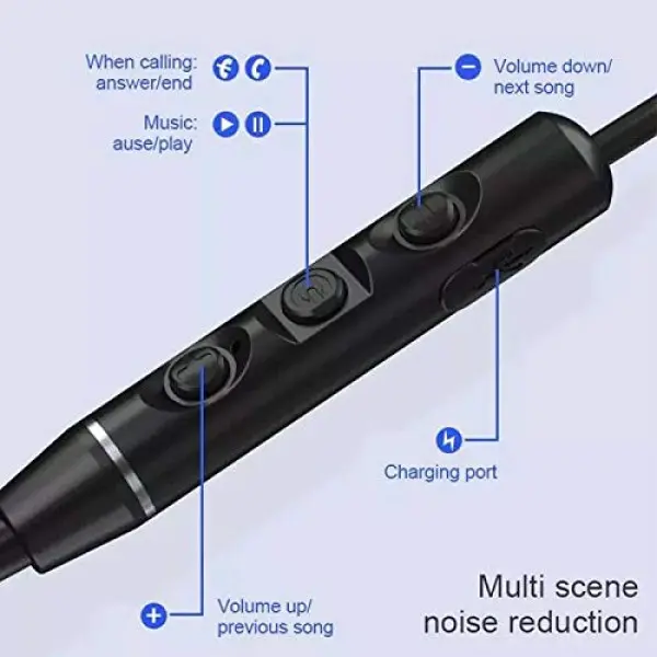 Lenovo QE-03 Neckband Bluetooth Headset, Black