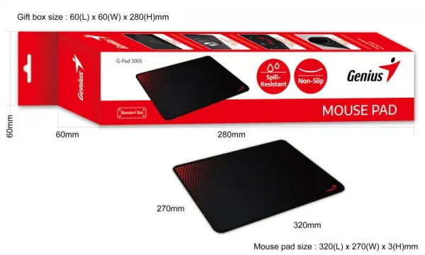 Genius Mouse Pad G-Pad 300S BLK