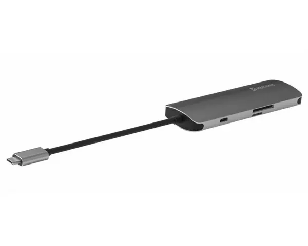 SWISSTEN TIP C HUB 6 in 1 aluminijum sivi