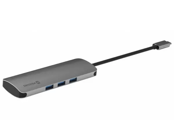 SWISSTEN TIP C HUB 6 in 1 aluminijum sivi