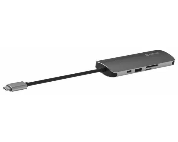 SWISSTEN TIP C HUB 8 in 1 aluminijum sivi