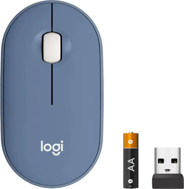 Logitech Pebble M350 Wireless Mouse -  Blueberry