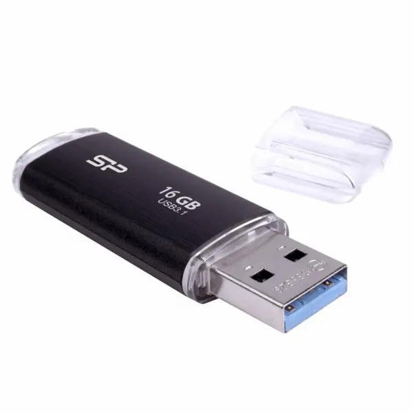 16GB USB Flash Drive 3.0, Blaze B02, BLACK ( SP016GBUF3B02V1K ) 