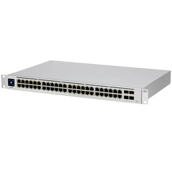 USW-48-PoE is 48-Port managed PoE switch with (48) Gigabit Ethernet ports includ