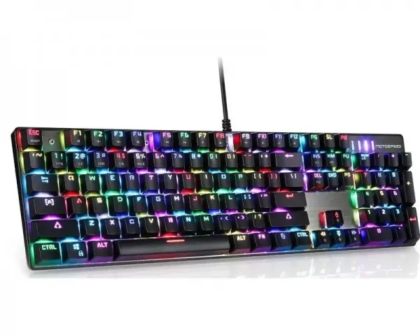MOTOSPEED CK104 RGB mehanička crna tastatura plavi prekidači