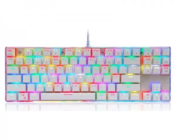 MOTOSPEED K87S bela mehanička tastatura plavi prekidač
