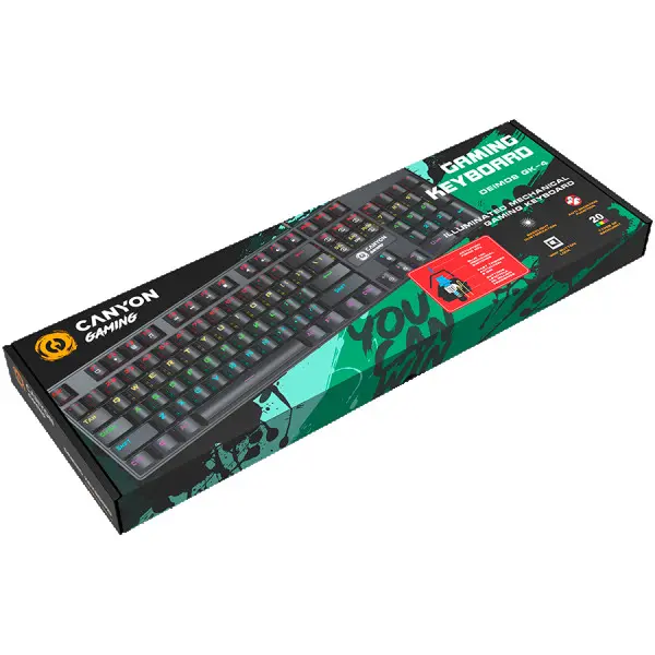 Wired black Mechanical keyboard With colorful lighting system104PCS rainbow backlight LED,also can custmized backlight,1.8M braided cable l