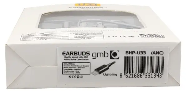 BHP-U33 Gembird MP3 slusalice sa mikrofonom + volume kontrol (1xLightning 8-pin) ANC