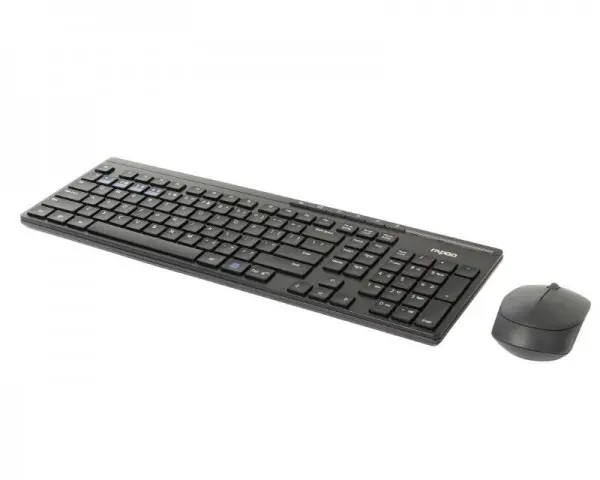 RAPOO 8100M Multi Mode Wireless US Combo set crni