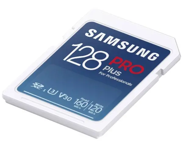 SAMSUNG PRO PLUS Full Size SDXC 128GB U3 + Card Reader MB-SD128KB