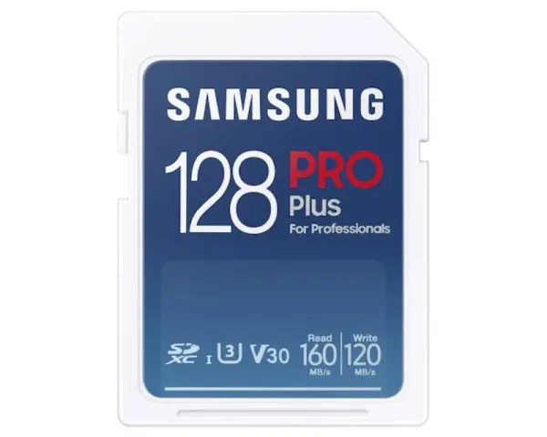SAMSUNG PRO PLUS Full Size SDXC 128GB U3 + Card Reader MB-SD128KB
