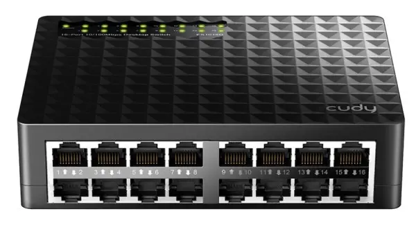 Cudy FS1016D 16-Port 10/100M Base-TX Port Switch, (Alt.Tenda S16)