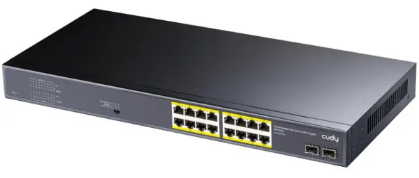 Cudy GS1020PS2 16-Port Gigabit PoE+ Switch with 2 Gigabit SFP ports 200W
