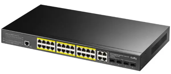 Cudy GS2028PS4-300W 24-Port Layer 2 Managed Gigabit PoE+ Switch with 4 Gigabit Combo Ports, 300W