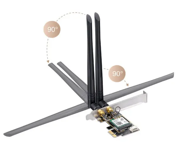 Cudy WE3000 AX5400 Wi-Fi 6E PCI Express Adapter
