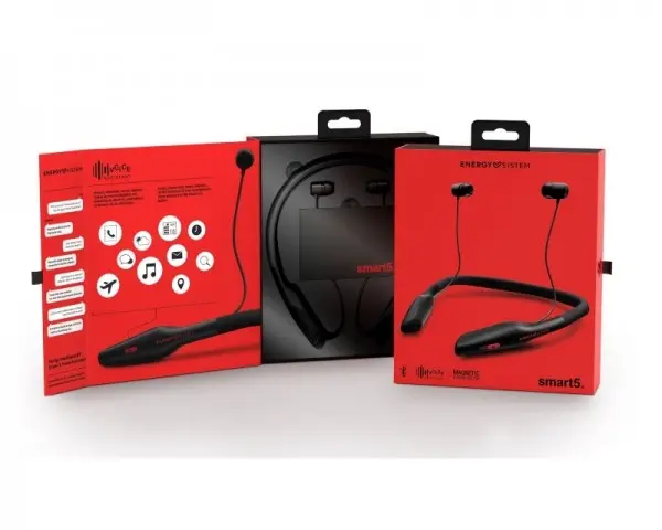 ENERGY SISTEM Neckband BT Smart 5 crne bubice sa mikrofonom