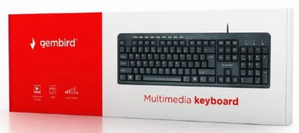 KB-UM-106 Gembird Multimedijalna tastatura US layout black USB