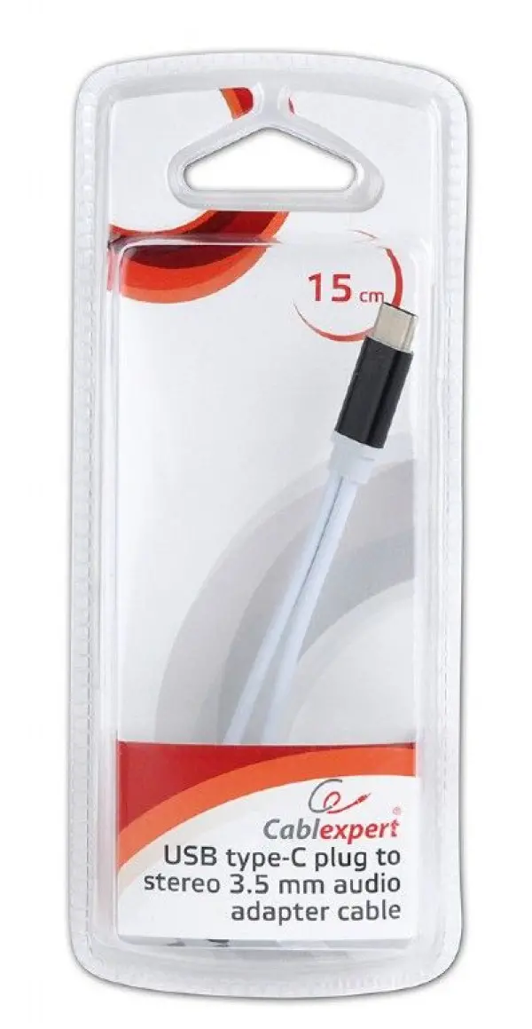 CCA-UC3.5F-02 Gembird USB type-C plug to stereo 3.5 mm audio adapter cable, with extra power sock FO