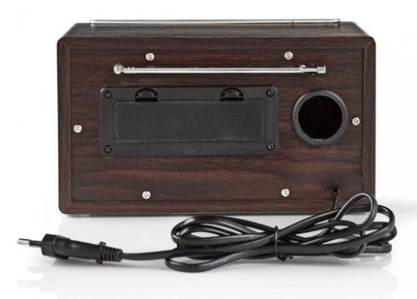 RDFM5100BN Prenosni retro radio prijemnik 9W, FM, AUX, 540-1600kHz Brown