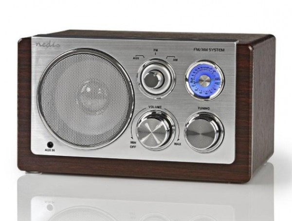 RDFM5100BN Prenosni retro radio prijemnik 9W, FM, AUX, 540-1600kHz Brown