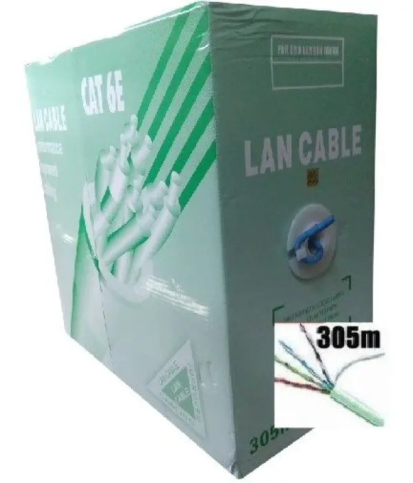 UPC-6004EL-Solid OEM UTP cat.6e  indoor solid CCA kotur, 305m Blue