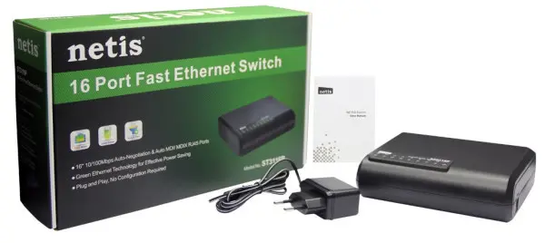 Netis ST3116P 16 PORT FAST ETHERNET SWITCH 10/100mbps (Alt. S16)