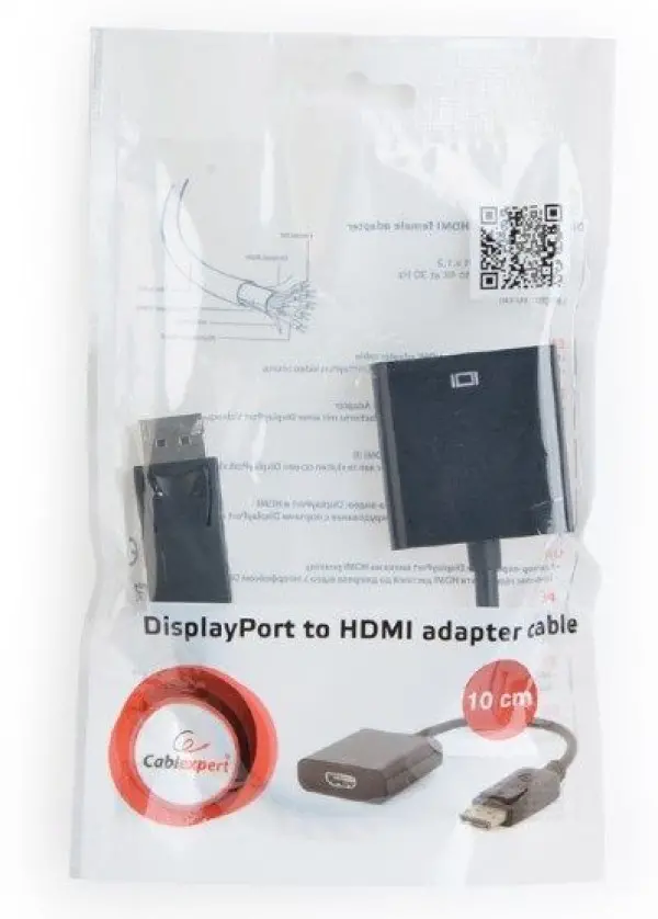 x-A-DPM-HDMIF-03 Gembird DisplayPort v.1.2 to HDMI adapter cable, black