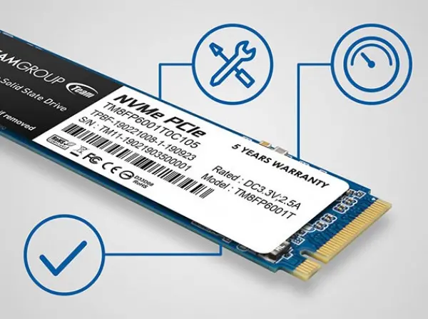TeamGroup M.2 2280 128GB MP33 SSD PCIe Gen3 x4, NVM Express, 1500/500MB/s TM8FP6128G0C101