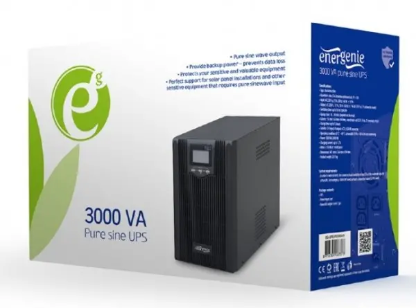 EG-UPS-PS3000-01 Gembird UPS sa stabilizatorom 3000VA pure sine wave, LCD, USB, black