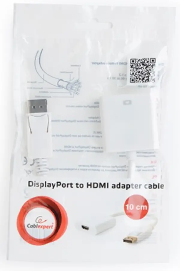 x-A-DPM-HDMIF-03-W Gembird DisplayPort v.1.2 to HDMI adapter cable, white FO