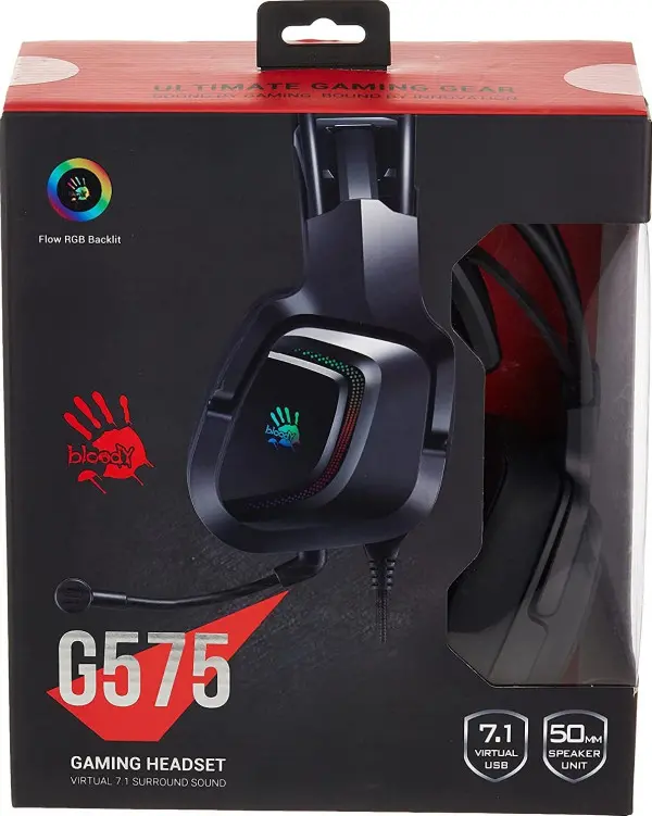 A4-G575 A4Tech Bloody gejmerske slusalice sa mikrofonom, 7.1 SURROUND, 50mm/16ohm, color LED, USB