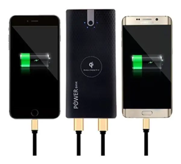 PowerBank baterija/punja 8000 mAh + be. punjenje