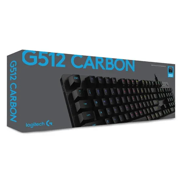 LOGITECH G512 CARBON LIGHTSYNC RGB Mechanical Gaming Keyboard with GX Brown switches-CARBON-US INTL-USB ( 920-009352 ) 