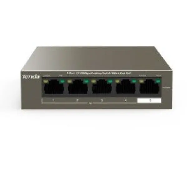 Tenda TEF1105P-4-63 * LAN 5-Port 10/100 POE Switch RJ45 ports (2660) fo
