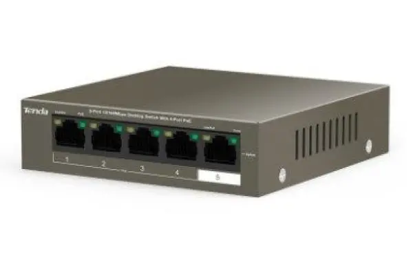 Tenda TEF1105P-4-63 * LAN 5-Port 10/100 POE Switch RJ45 ports (2660) fo