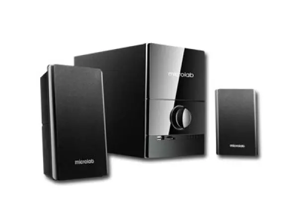 Zvučnici 2.1, 40W RMS(16W+2x12W), USB/SD čitač,Drveni bas, Crni ( M500U ) 