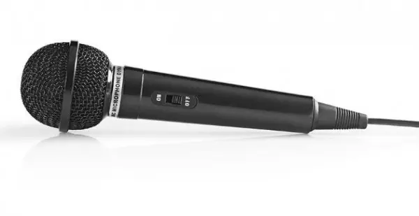 MPWD01BK Karaoke mikrofon, 6.35mm -75dB+/-3dB, Sensitivity, 80Hz-12kHz, 5.0m