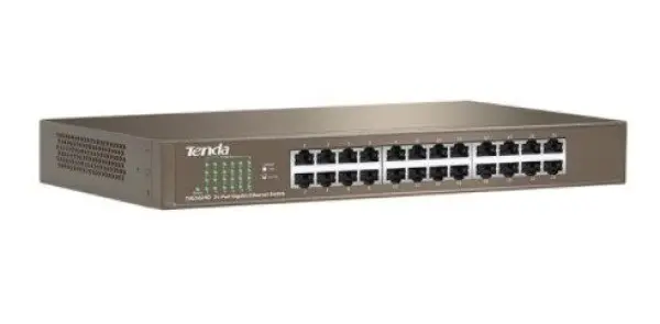 Tenda TEG1024D LAN 24-Port 10/100/1000M Base-T Ethernet ports (MDI/MDIX) Desk/rack mount(alt=G1024D)