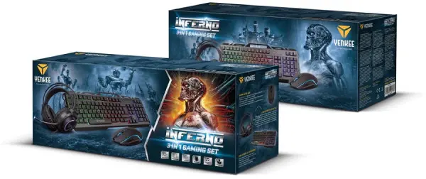 Tast+Mis+Slusalice USB Yenkee YGS 01 Set Gaming  Black