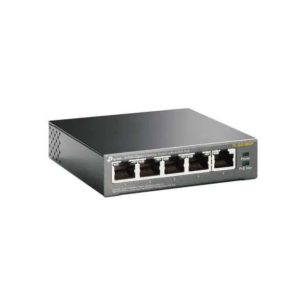 Switch TP-LINK TL-SG1005P Gigabit5x RJ45101001000Mbps4x PoE56W PoEmetalno kuciste' ( 'TL-SG1005P' )