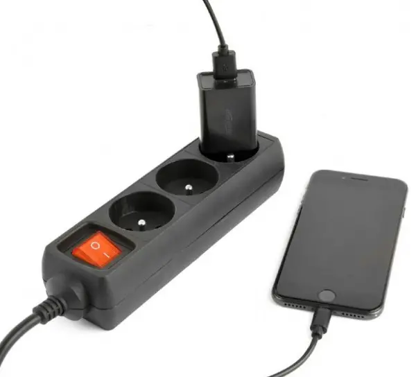 EG-UCSET-C-MX CRNI Gembird punjac za telefone i tablete 5V/2.1A USB Type-C USB kabl 1M