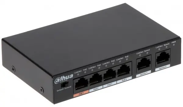 DAHUA SWITCH PFS3006-4ET-60 10/100 RJ45 ports, 4 kanala